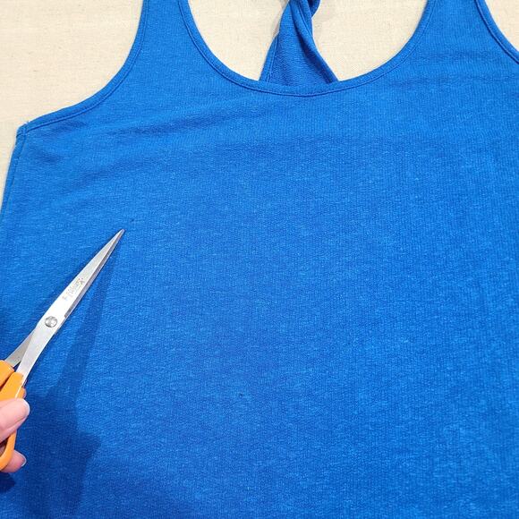 NWT Old Navy Twist Back Linen Blend Blue Dress Beachy Coastal Swim Cover Size S - Picture 12 of 12